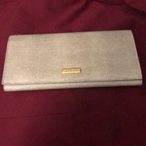 New St John Tri Fold Leather Wallet Clutch